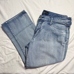 Liverpool Jeans Company Light Blue Straight Cropped Jeans